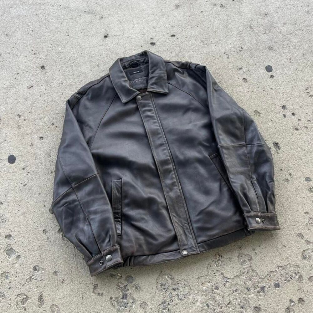 Vintage Clairborne Old Money Y2K Genuine Lambskin Leather Jacket